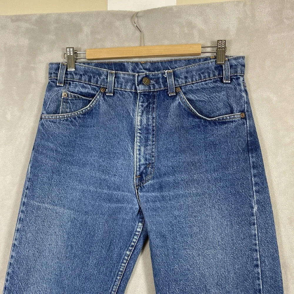 Vitnage 70s Levis 505 0217 Jeans Mens 33x32 (fit 32x30) Made in USA Orange Tab